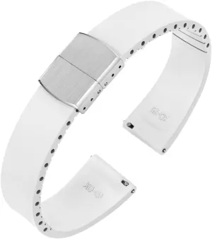 France five Band with Spring Deployant Clasp, Cut to Size Fast Release FKM Rubber Watch Strap for Men Women 18mm 19mm 20mm 21mm 22mm Fluororubber Watch 
