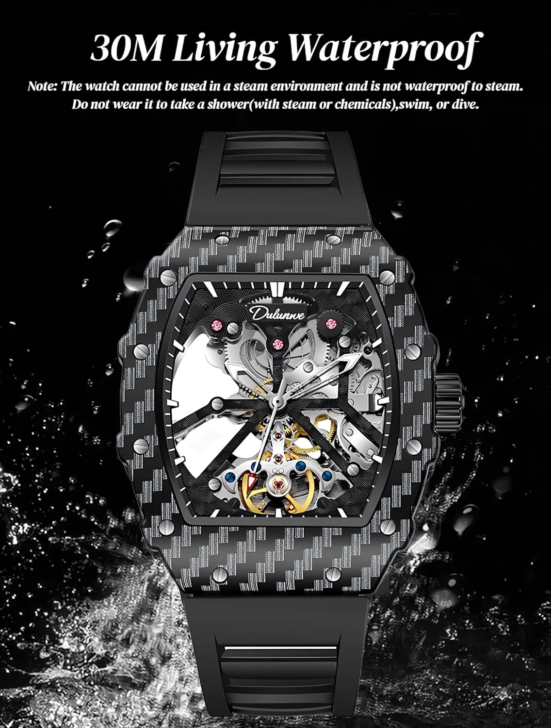 Fully Automatic Mechanical Wristwatch Waterproof Luminous Skeleton Watches for Men Wine aftermath curtail authenticity wither Barrel Case Design Luxury Tourbillon Watch 