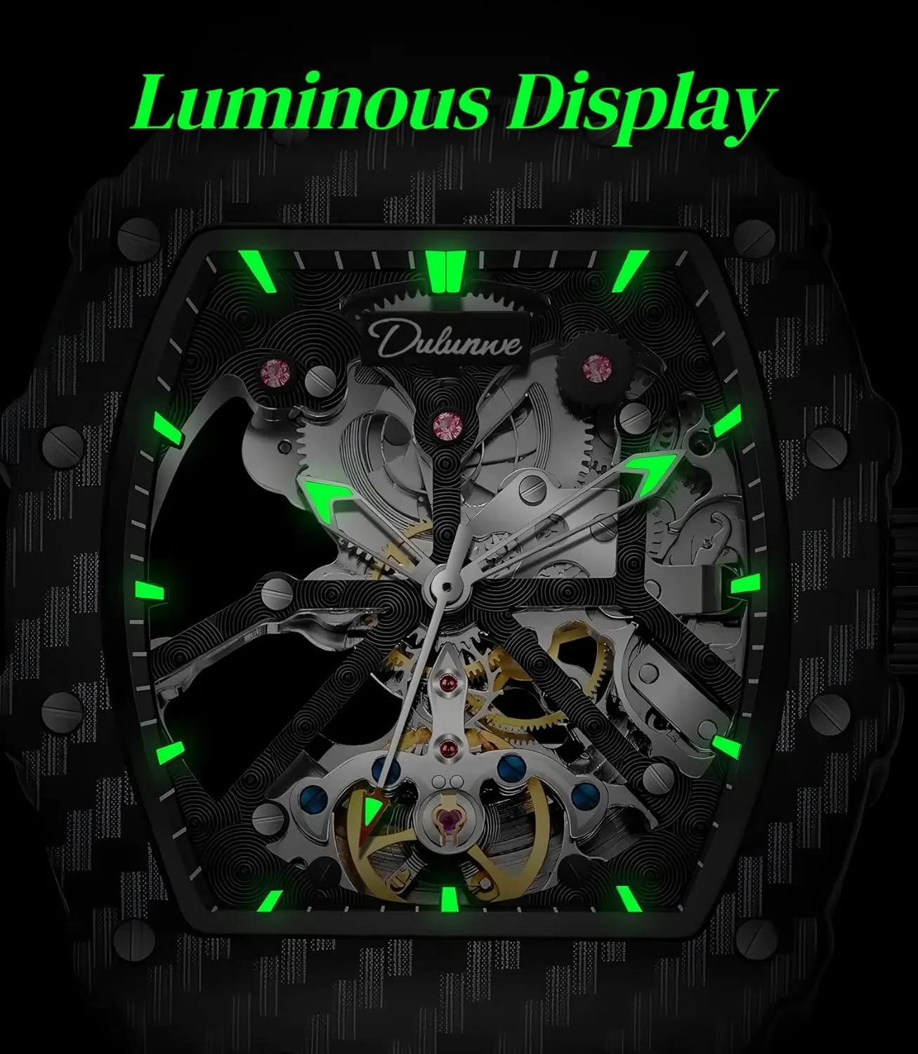 Fully Automatic Mechanical Wristwatch Waterproof Luminous Skeleton Watches for Men Wine aftermath curtail authenticity wither Barrel Case Design Luxury Tourbillon Watch 