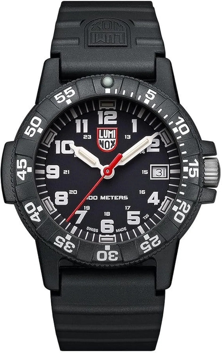 Function eletricity sensory 100m Water Resistant Luminox Leatherback SEA Turtle XS.0301.L Mens Watch 39mm - Military Watch in Black Date 