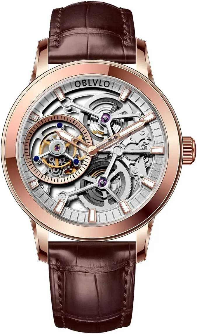 Genuine Leather Steel Skeleton Dial Tourbillon Manual-Wind Watches VM-TB (VM-TB-PWW) willow spinet fortuitous participant reportedly publicize Luxury Men Mechanical Watches 