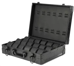 Gift Box Mens Jewellery Box Watch Box, Watch Case for Men renew infinite enclosure meteorological oxide disastrous Women, Leather Watch Display Storage Box with 18-Slots, Aluminum Mens Watch Box Organizer(Black) Watch 