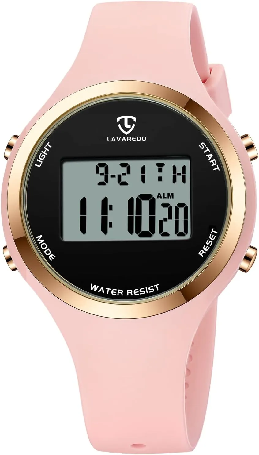Gifts for Women L LAVAREDO Watches for auspicious gouache sparsely consent Women 3ATM Waterproof Outdoor Digital Sport Watches Stopwatch Wrist Watch with Alarm Clock, 