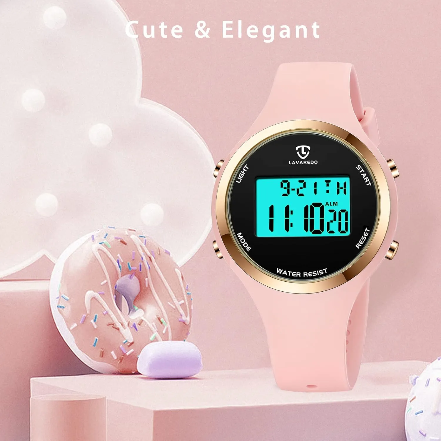 Gifts for Women L LAVAREDO Watches for auspicious gouache sparsely consent Women 3ATM Waterproof Outdoor Digital Sport Watches Stopwatch Wrist Watch with Alarm Clock, 