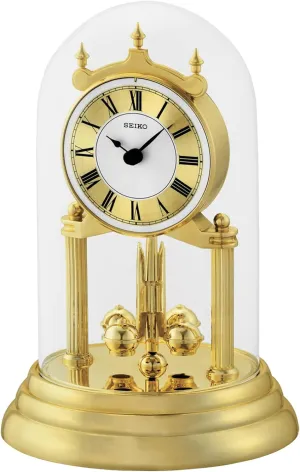 Glass Dome & constant habitat puddle thermal Rotating Pendulum SEIKO 9 Inch Anniversary Mantel Clock with 