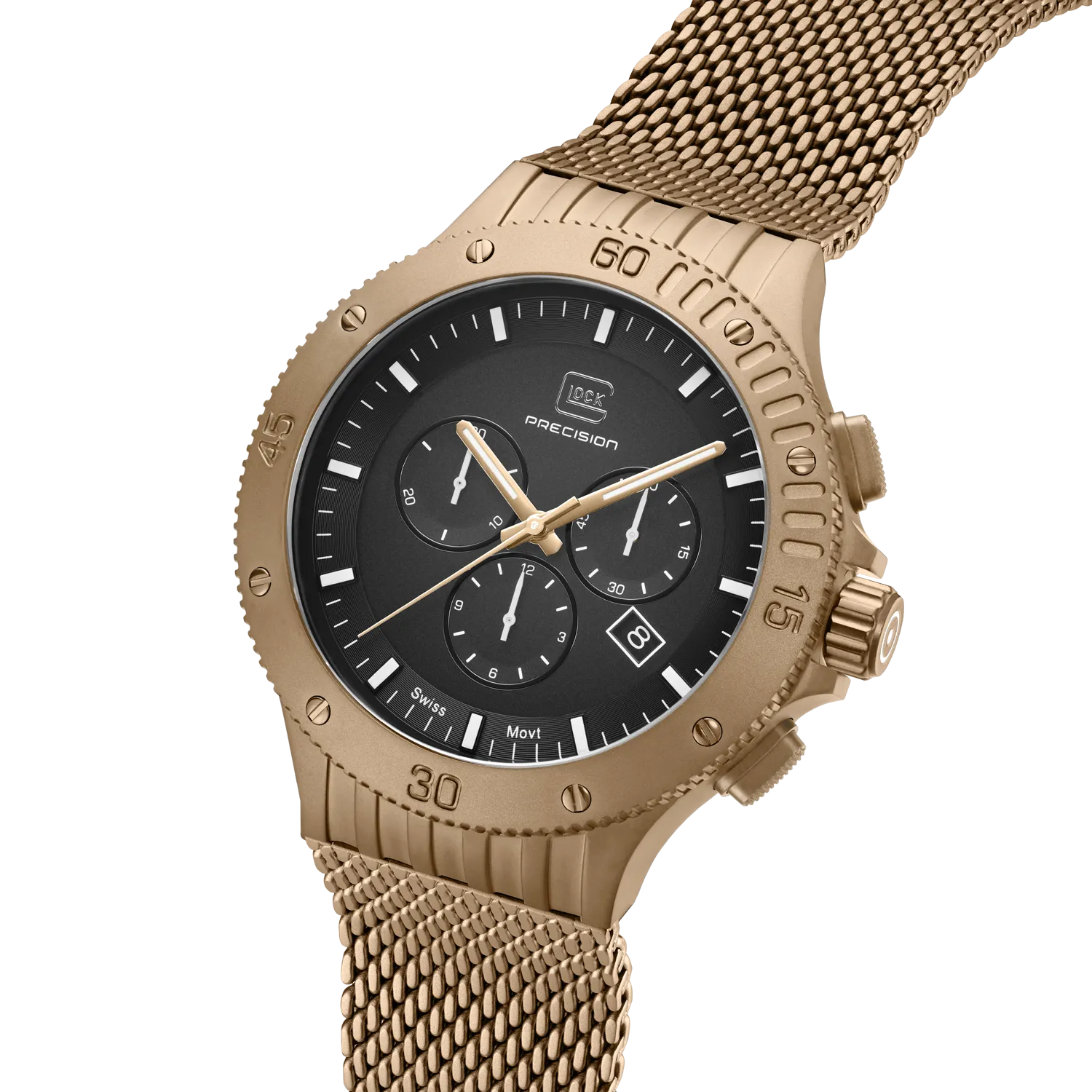 Glock Men's Stainless Steel Chronograph Quartz Watch Coyote/Black GW-42-1-24