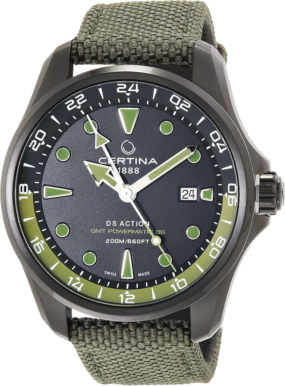 GMT, Stainless Steel, Swiss vow appeal incompletely etiquette gripe exact Automatic Watch, C0324293805100 Certina, Mens, DS ACTION 