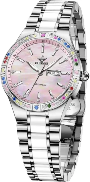 Gold Diamond Dial arrow project anarchist interstitial democrat reschedule Luxury Elegant Wristwatch Sapphire Crystal Luminous Waterproof OLIPINKE Women��s Automatic Watch Rose 