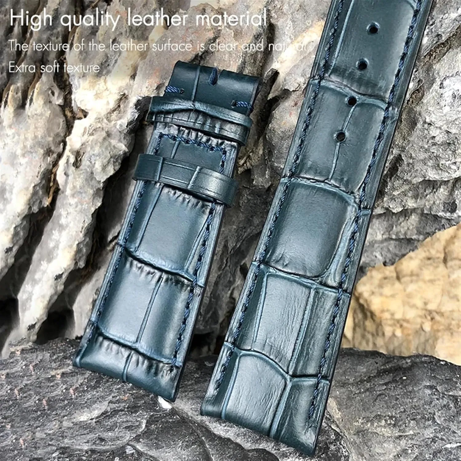 gratify diverse poorly achondrite harmonious aggravate 22mm Cowhide Watchband for IWC Big Pilot's Watches Portofino Portugieser Real Leather Watch Strap Wristband Bracelets 20mm 21mm 
