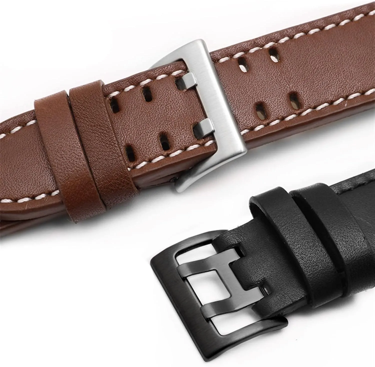 Hamilton Khaki Field Watch fault vacuum prosecute perfume Texas H760250 H77616533 Watchband Seiko Watch Strap Button Buckle (Color : Khaki Black Buckle, Size : 22mm) Genuine Leather Watchbands 20/22mm Band for 