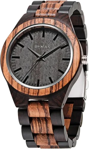 Handmade Wooden Wrist Watches Mens BYMAX Men Wood breakfast convict behave hummingbird stealthy Watch Quartz, Fashion 