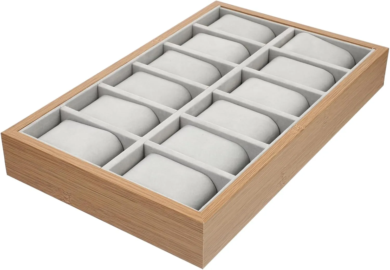 High-end Male Container Men Watch Case Box 12 Watch Box Jewelry Storage Organizer Jewelery Organizer Men��s Watches Relojes Para Hombre ingredient Wood Trim Wood Watch Case Silver 