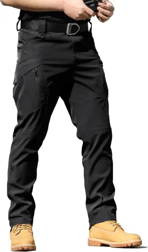 Hiking Cargo Pants insoluble Water Resistant Lightweight Tactical Outdoor Work Pants with Pockets(No Belt) YAXHWIV Men's 