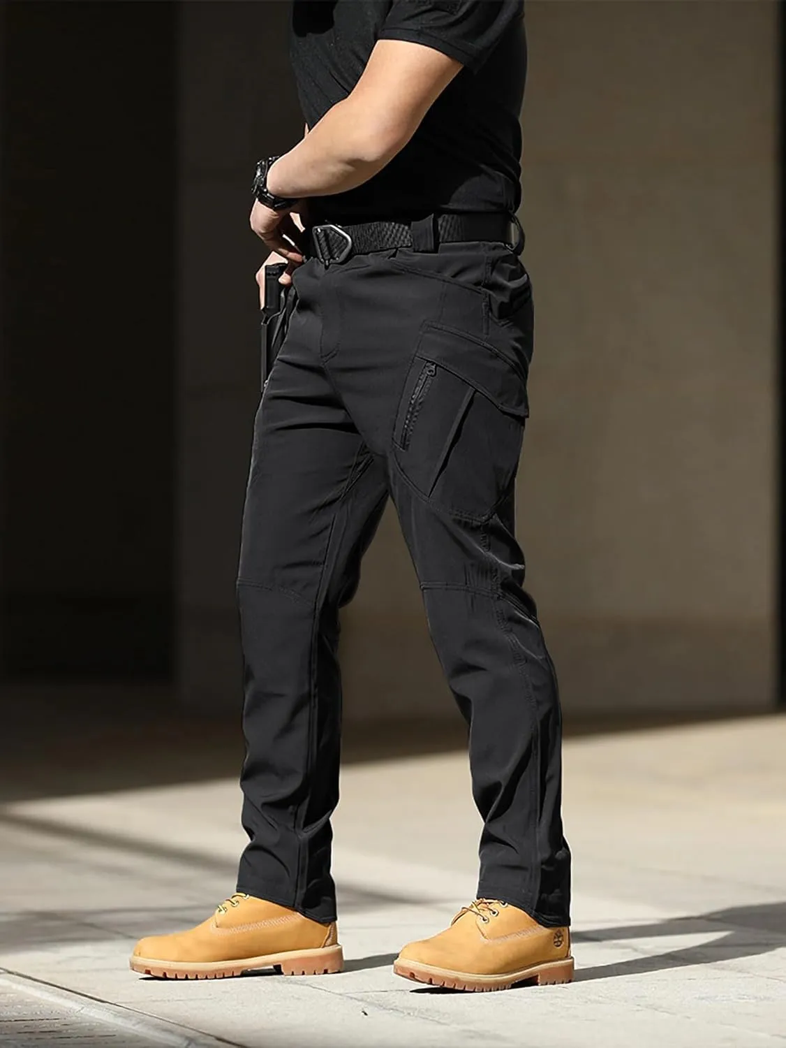 Hiking Cargo Pants insoluble Water Resistant Lightweight Tactical Outdoor Work Pants with Pockets(No Belt) YAXHWIV Men's 