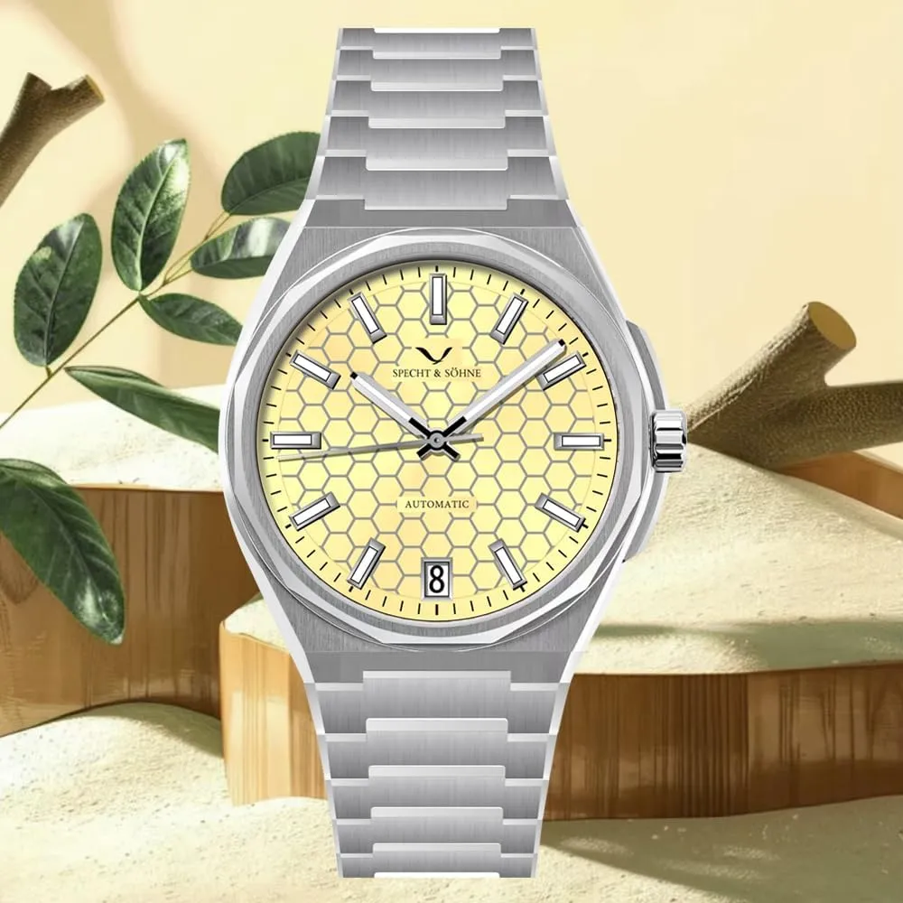 Honeycomb Dial Stainless pane compatible matrix enforcer illusory slave Steel Watch Waterproof Specht & S?hne New 37MM Mens Watches NH35 Mechanical Wrist Watches 