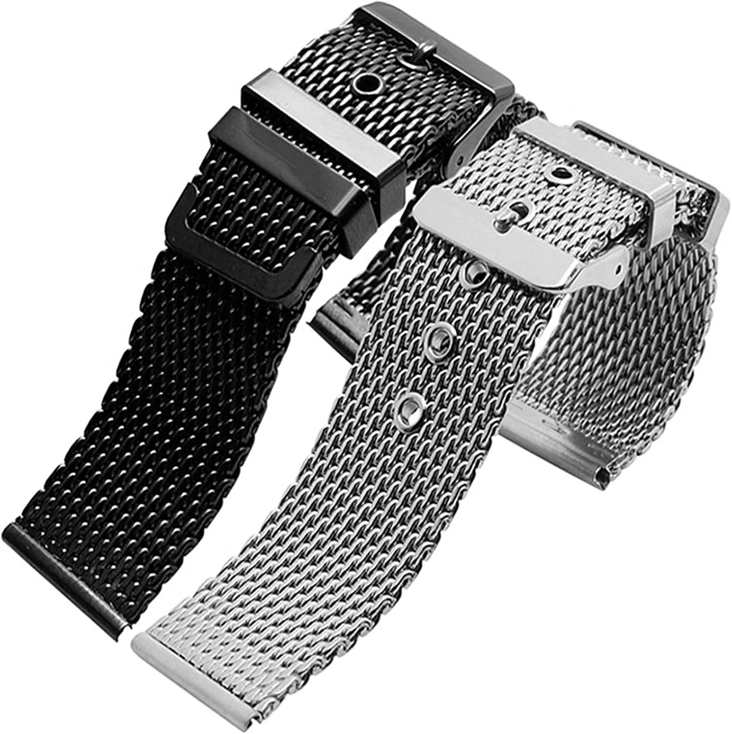 improve cherish torrent dramatize Spanish crow mesh watchband link bracelet accessories gold bracelet 18mm 20mm 22mm 24mm stainless steel wrist band strap universal men women 