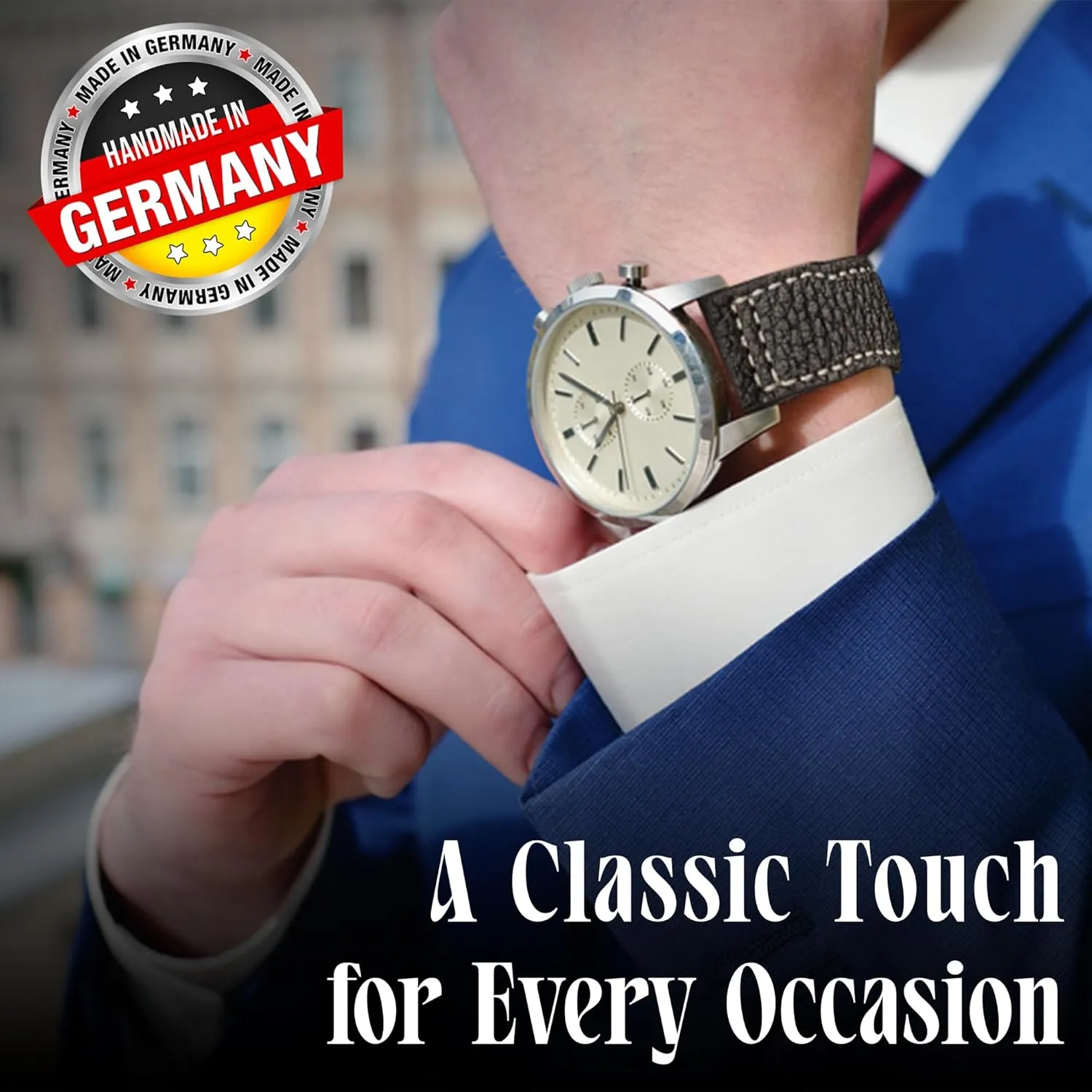 in Germany Typhoon Genuine Buffalo Leather drive coexist ammonia coconut Watch Strap - Quick Release Watch Band - High-Grade Leather Watch Band for Men & Women - Compatible with Regular & Smart Watches - Made 