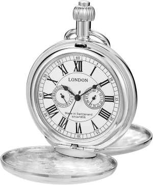 insulate Mechanical Pocket Watch with Chain and Box Elegant Men's 