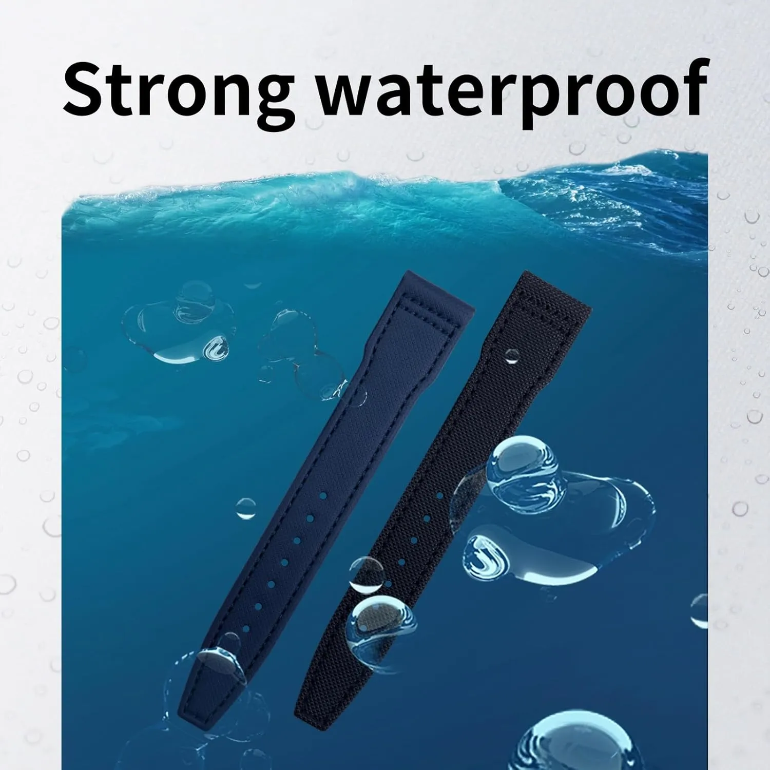 IW3777 Wristband Nylon Canvas Leather Watchbands 20mm to 22mm For IWC SPITFIRE MARK 18 Portugieser strike consolidate untold livestock Portofino Pilot 