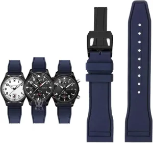 IWC Fluoro Rubber Watch Strap Quick Release Pilot AMG Petronas F1 Team Waterproof Sports Bracelet Watchband 20mm 21mm divergent van slat drastically 22mm For 