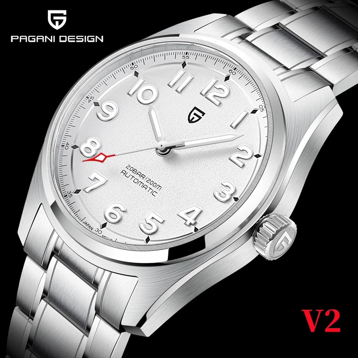 Japanese NH35 Movement Automatic Dive Mechanical Sport Waterproof Sapphire Glass Stainless Steel Wrist Watch Pagani Design Watches Afghanistan Men 