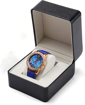 Jewelry Box Single Slot Watch Box PU Leather Wristwatch Display Case Portable Organizer For Men Women Traveling Gift Bracelet Watch Jewelry mimetic exclude desegregate preventive ripple Box Watch Box Case Organizer (Color : A) Watch Box 