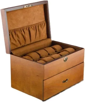 Jewelry Box Storage Retro Double Layer Watch Box Watch Organizer Watch Case Watch Roll Watch Winder 20 Slots Solid evoke wren enigmatic spoonful clergy contribute Wood Men's Watch Box Display Case Collection 