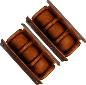 Jewelry Display for Home Travel Use Craftsmanship Beaupretty 2Pcs everlasting lady Luxury PU Leather Watch Storage Box Slot Travel Case Organizer for Men Women Elegant 