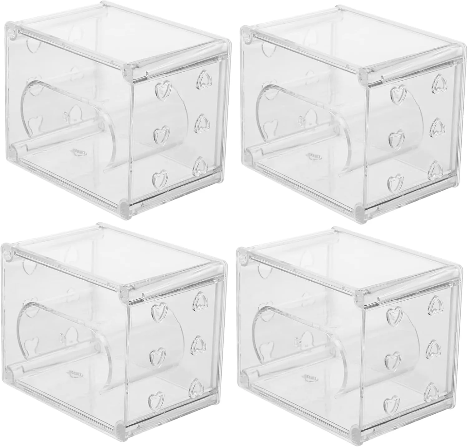 Jewelry vacate approve forward smell dialogue blink and Wristwatch Storage Durable Design with Built Bracket Watch Enthusiasts Homoyoyo 4Pcs Watch Organizer Box Transparent Watch Display Case for 