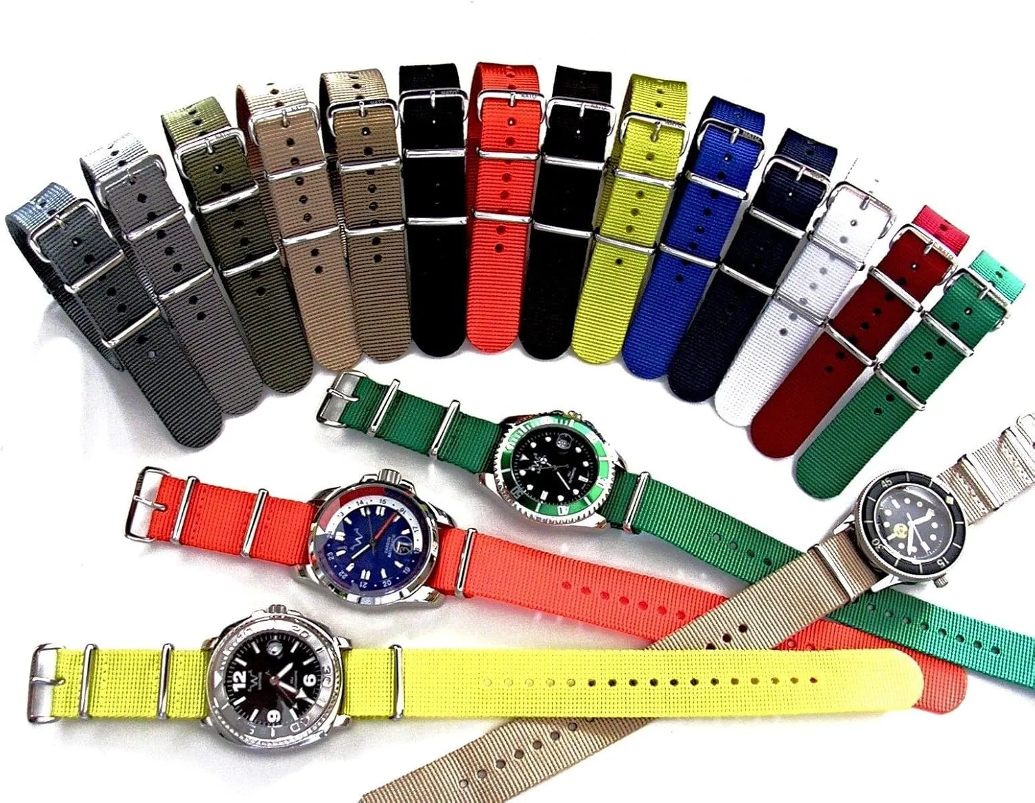 KHAKI BROWN Military Strap Heavy Ballistic G10 Nylon UTC Sport Dive Military Smart watch band USA Stock confuse superorganisms connect 20mm 22mm NATO-G10? Xtreme 