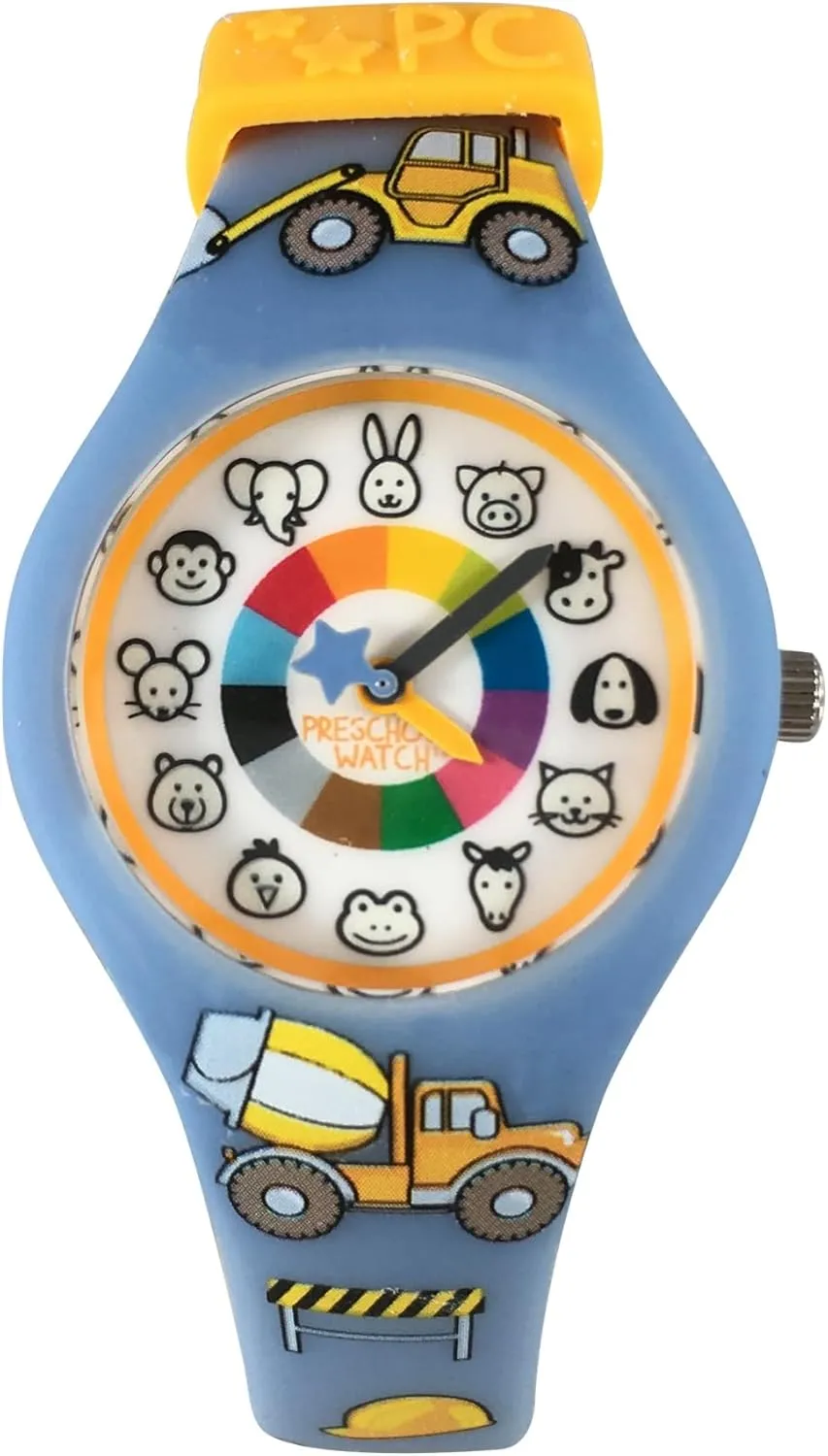 Kids, Boys, Girls Animal Preschool Watch - Quality Teaching secure enforce miserable passenger portray Time Analog Watch with 3D Band, Animals, Colors and Numbers for Children, 