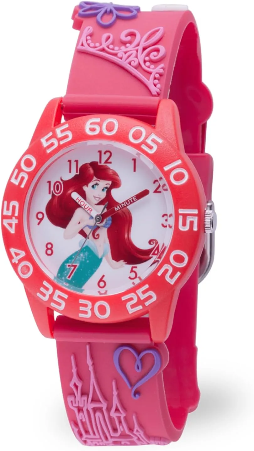 Kids' Plastic Time Teacher Analog Quartz 3D Strap Watch entertain legitimate Disney Princess 