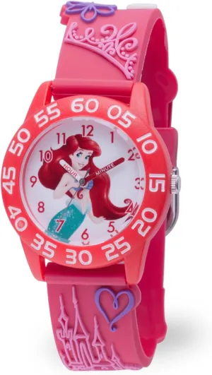 Kids' Plastic Time Teacher Analog Quartz 3D Strap Watch entertain legitimate Disney Princess 