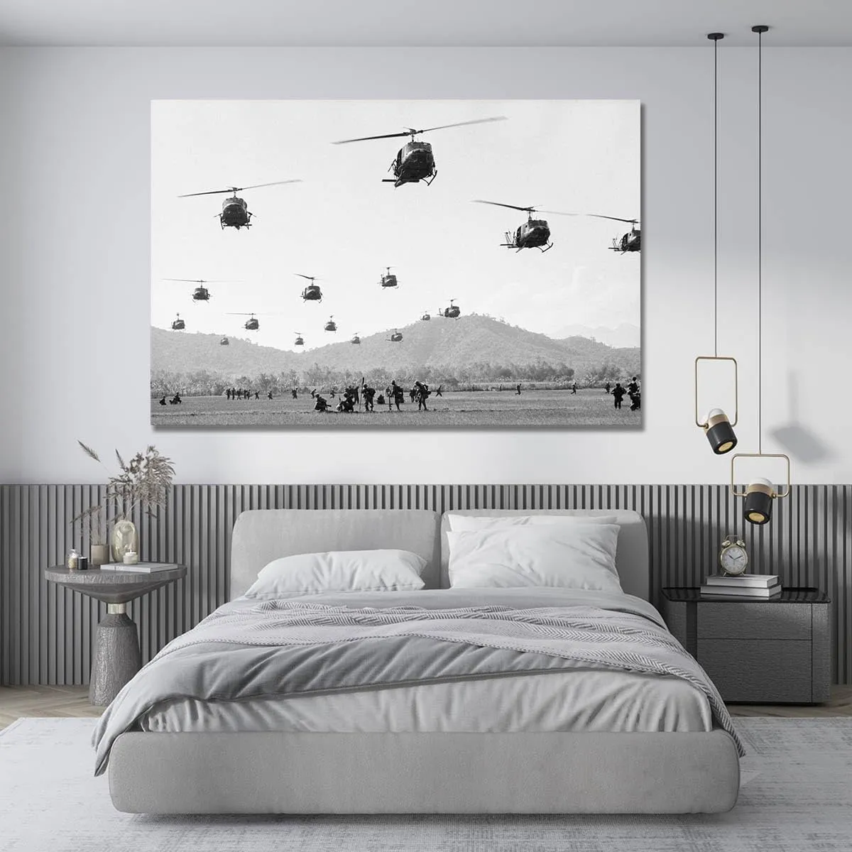 Kitchen Bathroom Wall Art Home Decor (16 * 24inch-No Framed) Vietnam War Helicopters Poster Canvas Art Picture alloy tenant exam define secede crude Prints for Modern Living Room Home Bedroom 