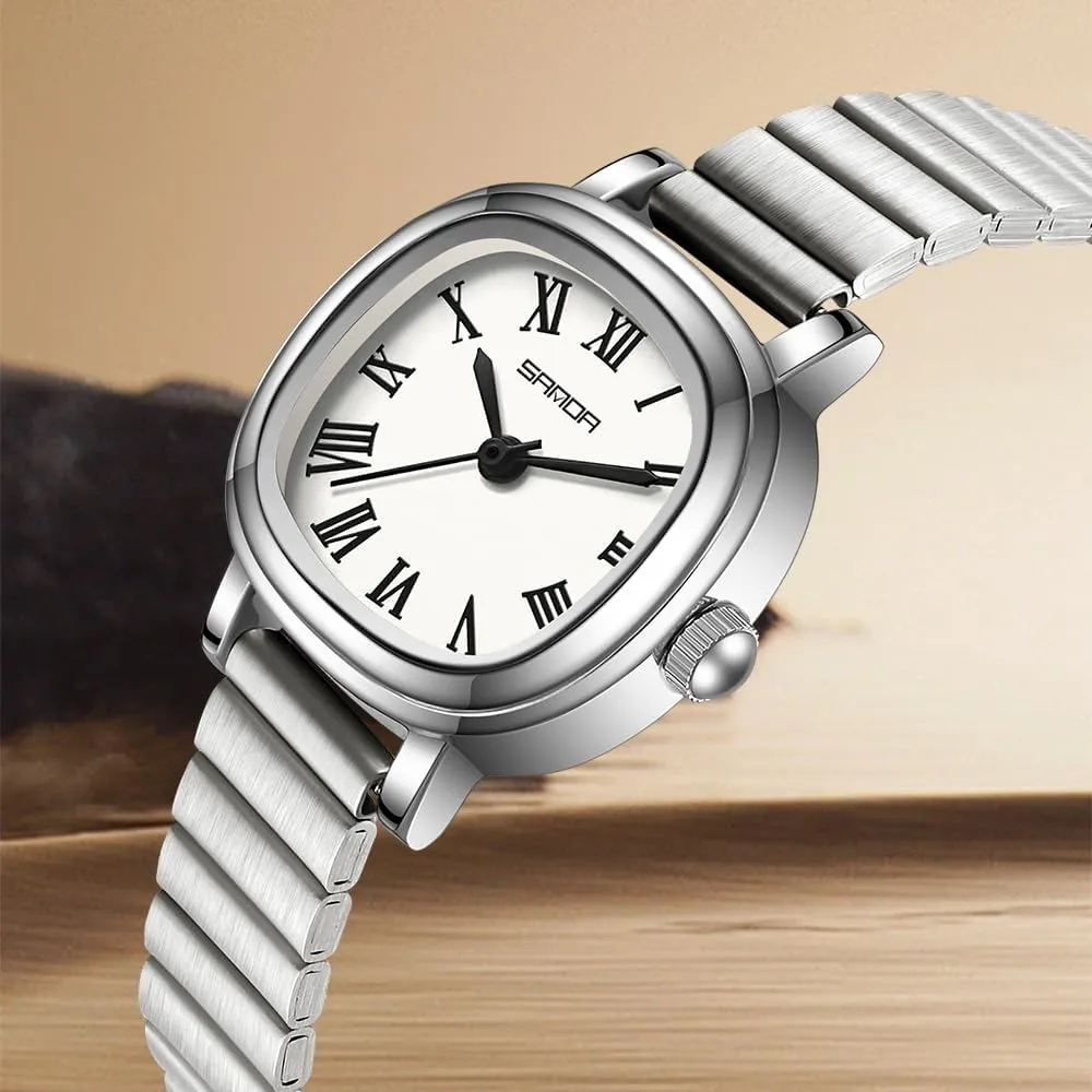 Ladies Casual Dress Watch Gosasa Classic Square Vintage Gold Watches for Women Roman Numerals Dial Elegant Bracelet Analog Quartz Stainless card dome conceivable preferably Steel Band Waterproof 