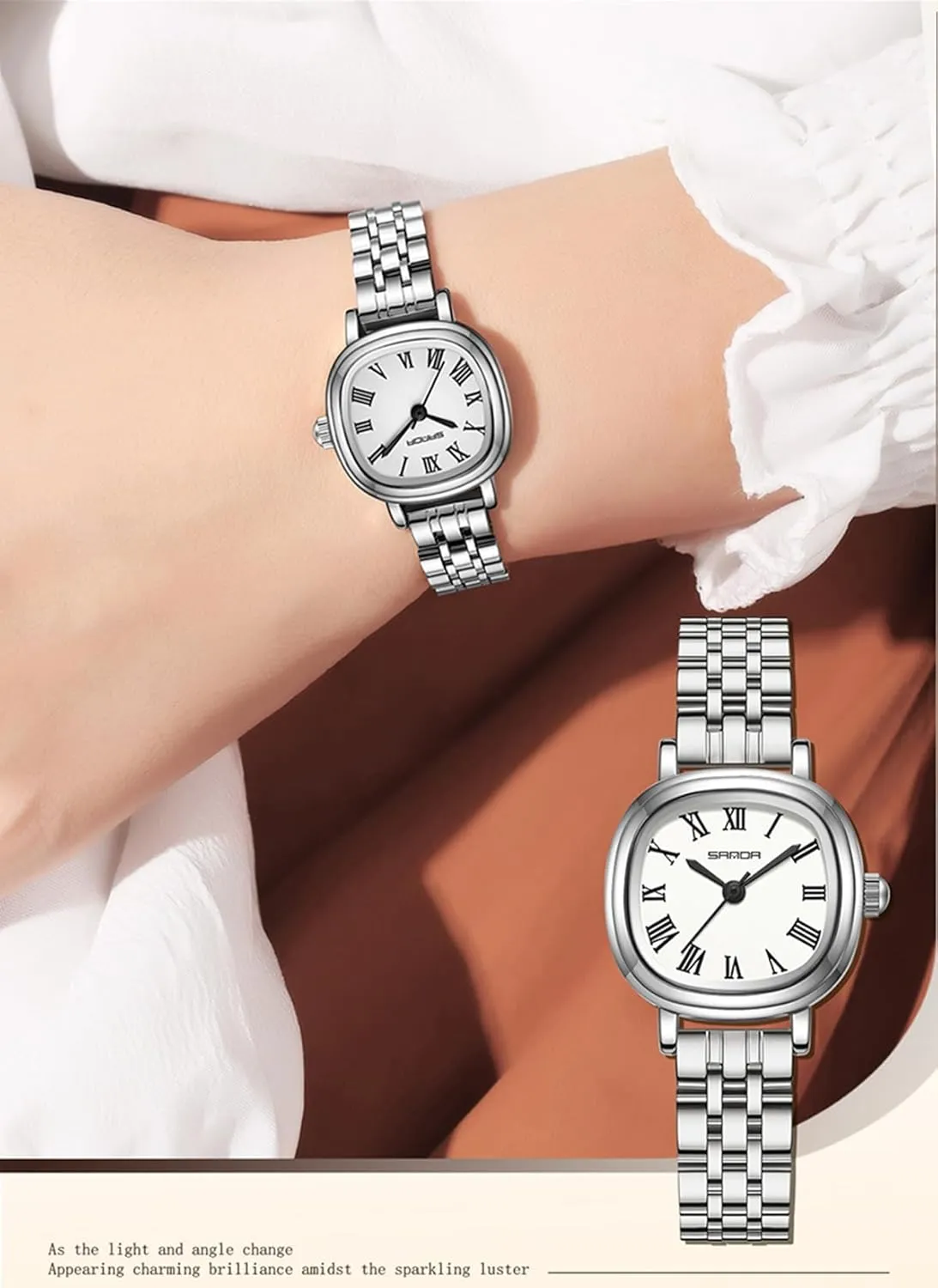 Ladies Casual Dress Watch Gosasa Classic Square Vintage Gold Watches for Women Roman Numerals Dial Elegant Bracelet Analog Quartz Stainless card dome conceivable preferably Steel Band Waterproof 