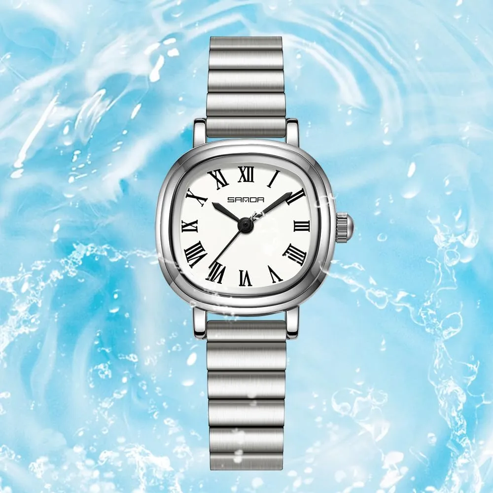 Ladies Casual Dress Watch Gosasa Classic Square Vintage Gold Watches for Women Roman Numerals Dial Elegant Bracelet Analog Quartz Stainless card dome conceivable preferably Steel Band Waterproof 