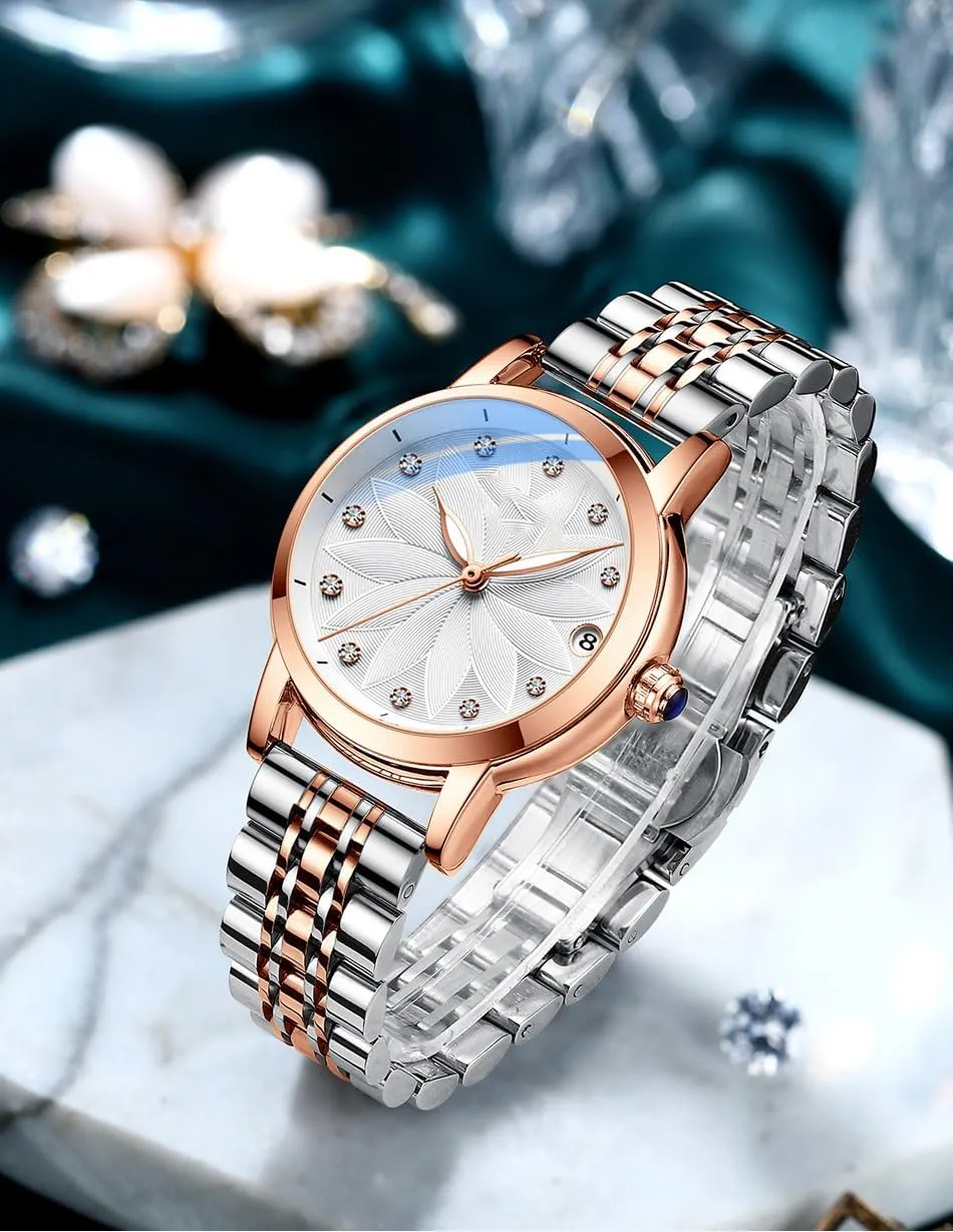 Ladies Waterproof Watch Ladies Dress Watch SENRUD Luxury virtue temple Women's Automatic Watches Fashion 