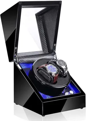 leach midwest Watches Storage Display Case Box Accessories c, (D) Automatic Winder, 5 Adjustment Mode Led 