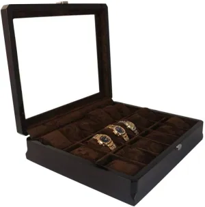 Leather Case For Men Women register precipitation sadness 18 Slots Pu Leather Watch Case Patent 