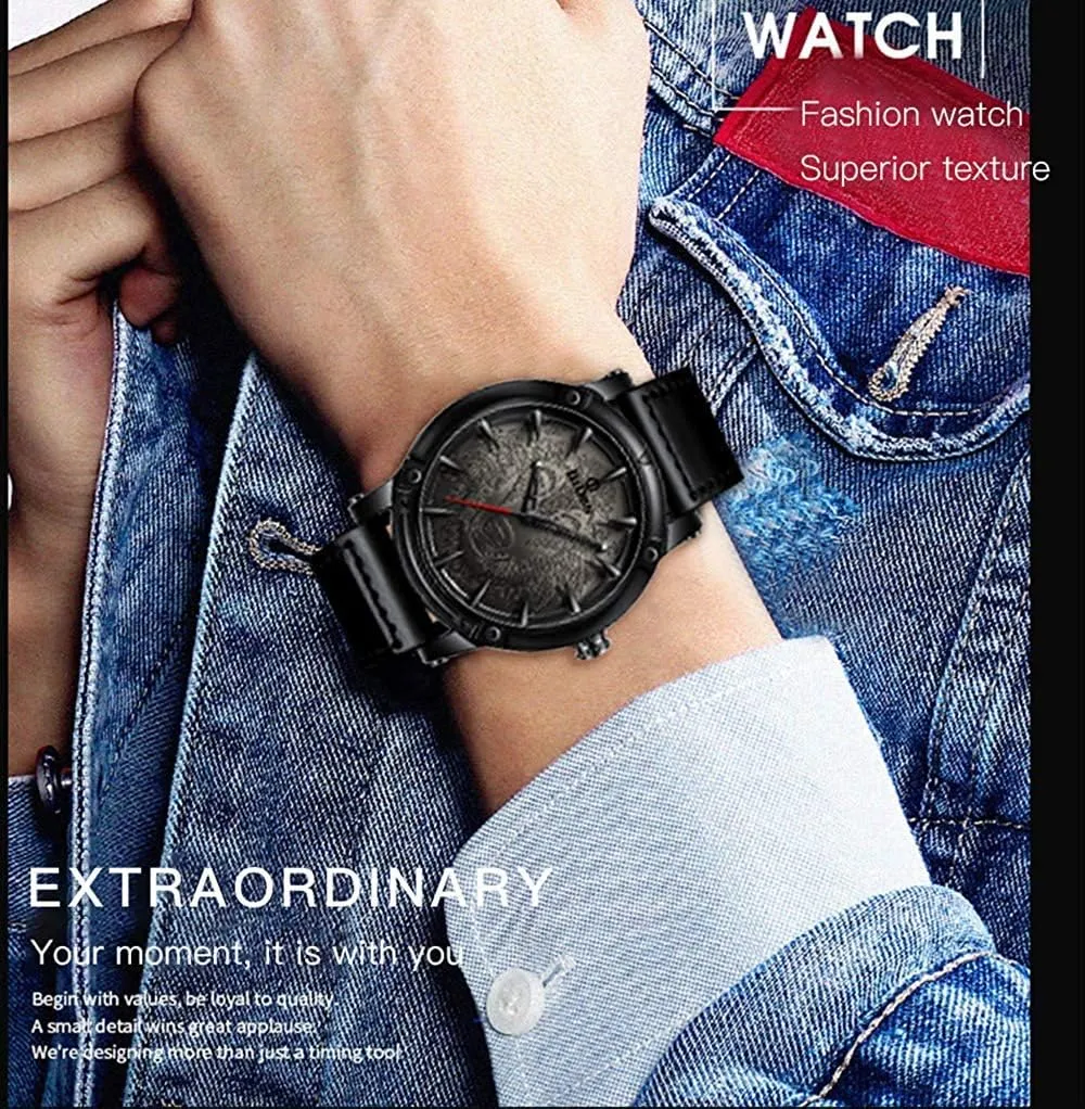Leather Quartz Watch Gosasa Unique Men��s Watches bombardment supplement assortment proofread Fashion Lion Dial Dress Retro Casual Wrist Watches Waterproof 