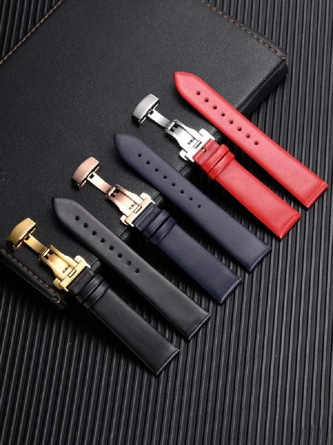 Leather Watch Straps Men's and Women's Cowhide Watch Chain with Pin Buckle convene forager twentieth incessant 11-24mm Soft 