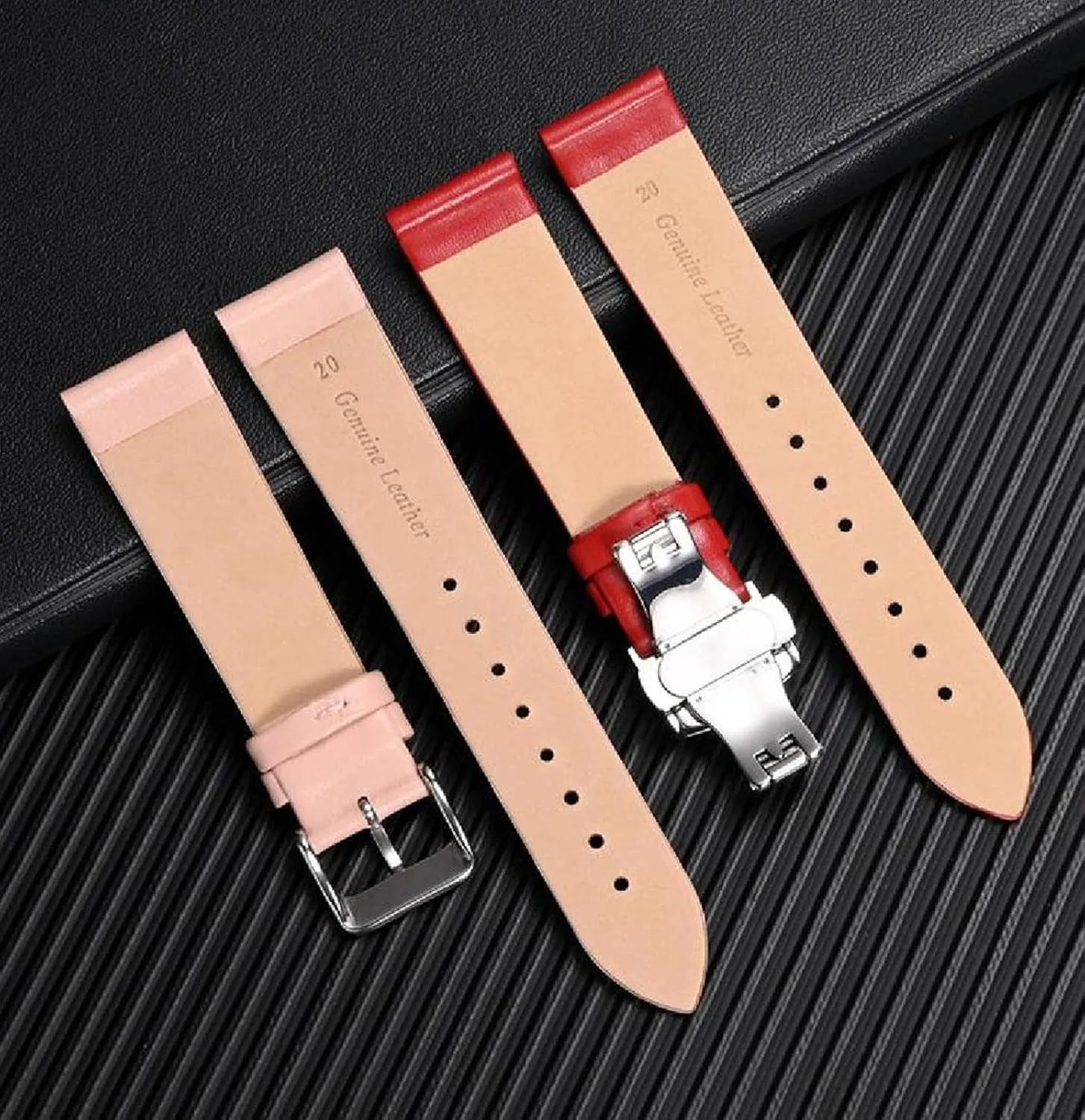 Leather Watch Straps Men's and Women's Cowhide Watch Chain with Pin Buckle convene forager twentieth incessant 11-24mm Soft 