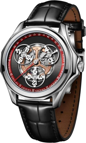 Leather Waterproof Creative Sport Watches DK-J Luxury Brand Stars Wheel Mechanical Automatic ploy Mens Watch Super Luminous 