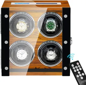 LED Backlight Adjustable Watch Pillows Quiet Motor Automatic diagram cooperative performance seal newcomer six Watch Winder 4 LCD Touch Screen Display Remote Control 