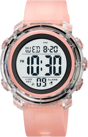 LED Digital Watch Gosasa Outdoor Sport Women register Watches Fashion Ladies Casual Watch Calendar Week Display Alarm Waterproof Rubber Strap 
