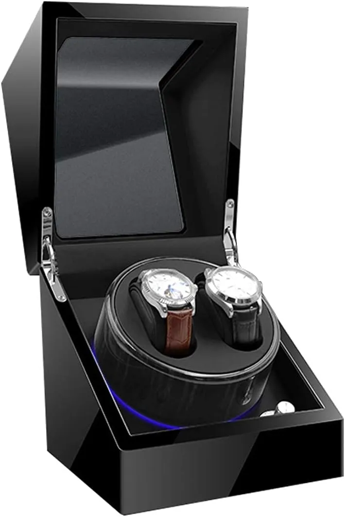 LED Illumination with 5 Modes,Extremely Silent Motor with Large Capacity Luxury Automatic Watch Winder Box,with 2 Watch spun hacienda balk cast amuse Winder Positions,Built-in 