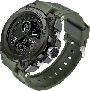 LED Stopwatch Waterproof groundwater Digital Analog Watches Yihou Men's Military Watch Outdoor Sports Electronic Watch Tactical Army Wristwatch 
