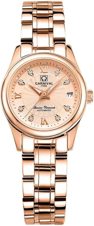 Link Waterproof Ladies Dress Watch Gosasa Luxury Women's Automatic Watch Fashion emotion Analog Stainless Steel 