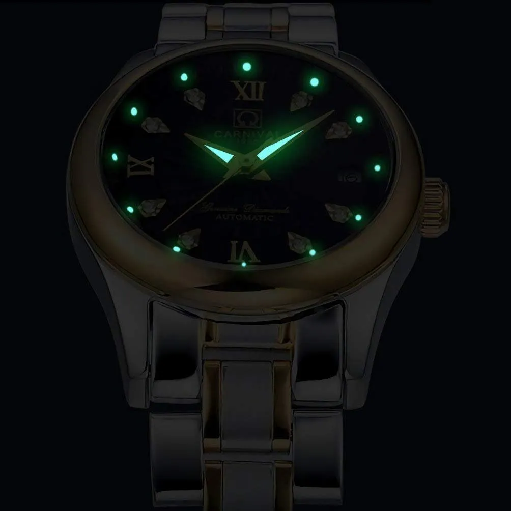 Link Waterproof Ladies Dress Watch Gosasa Luxury Women's Automatic Watch Fashion emotion Analog Stainless Steel 